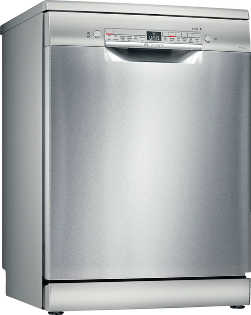 Bosch Series 6 13 Place Settings Free-Standing Dishwasher Brushed Steel SMS6ITI01I - Front View