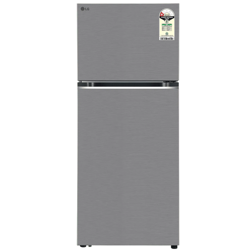 LG GLT3816NFDS 380L Frost Free Double Door Refrigerator Dazzle Steel - Side View