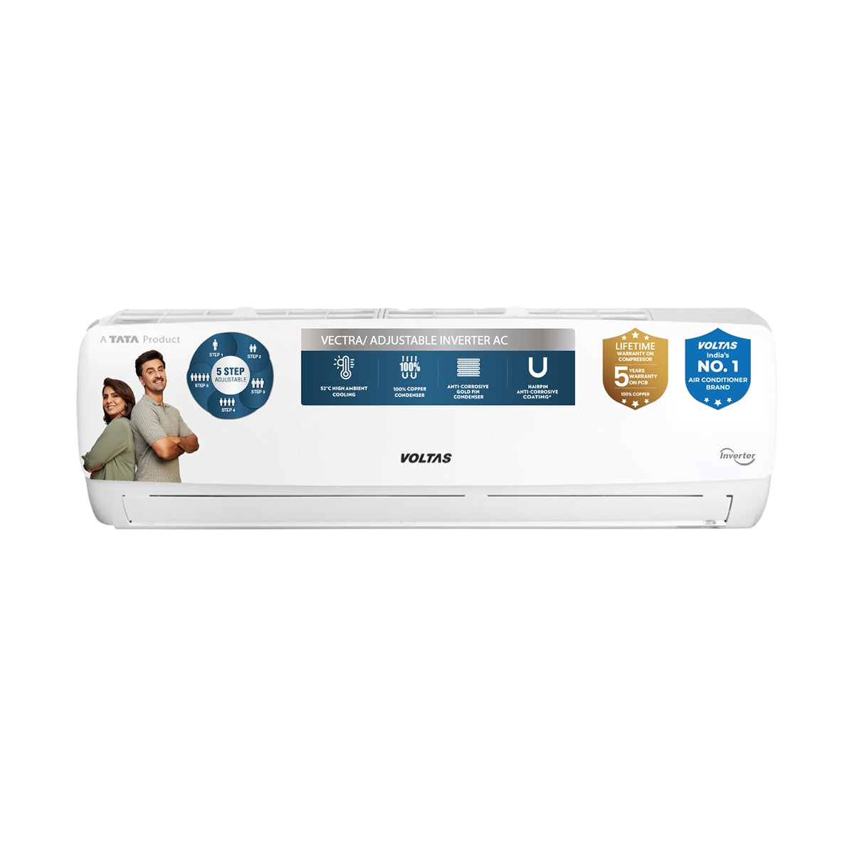 Voltas 243INV Vectra Elegant 2 Ton 3 Star Split AC - Front View