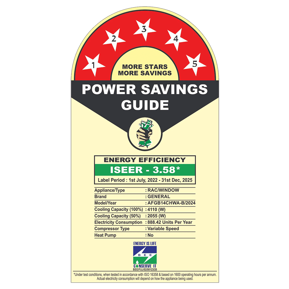 O General Hyper Tropical 1.17 Ton 5 Star Inverter Window AC