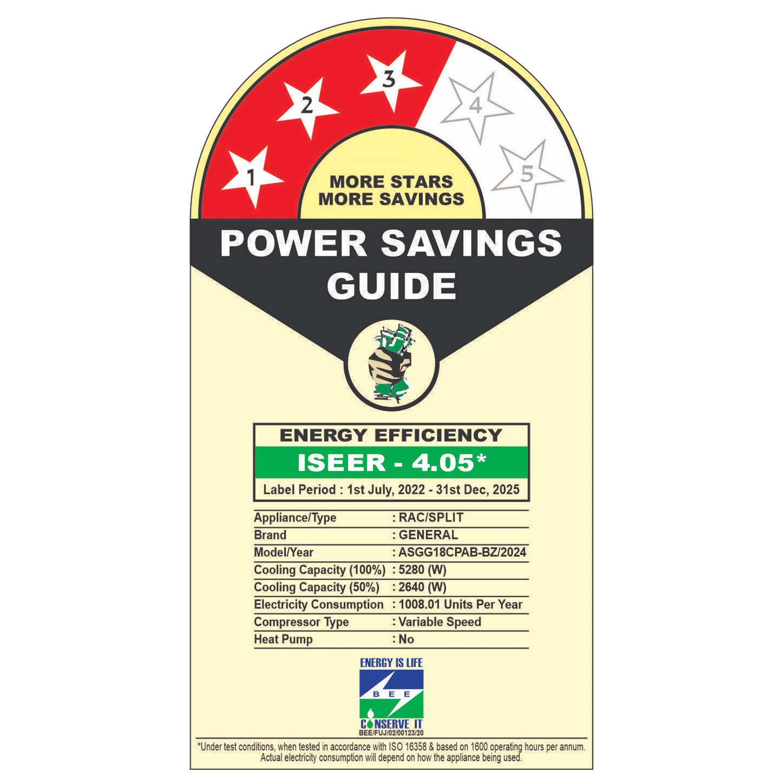 O GENERAL Advanced Hyper Tropical 1.5 Ton 3 Star Inverter Split AC