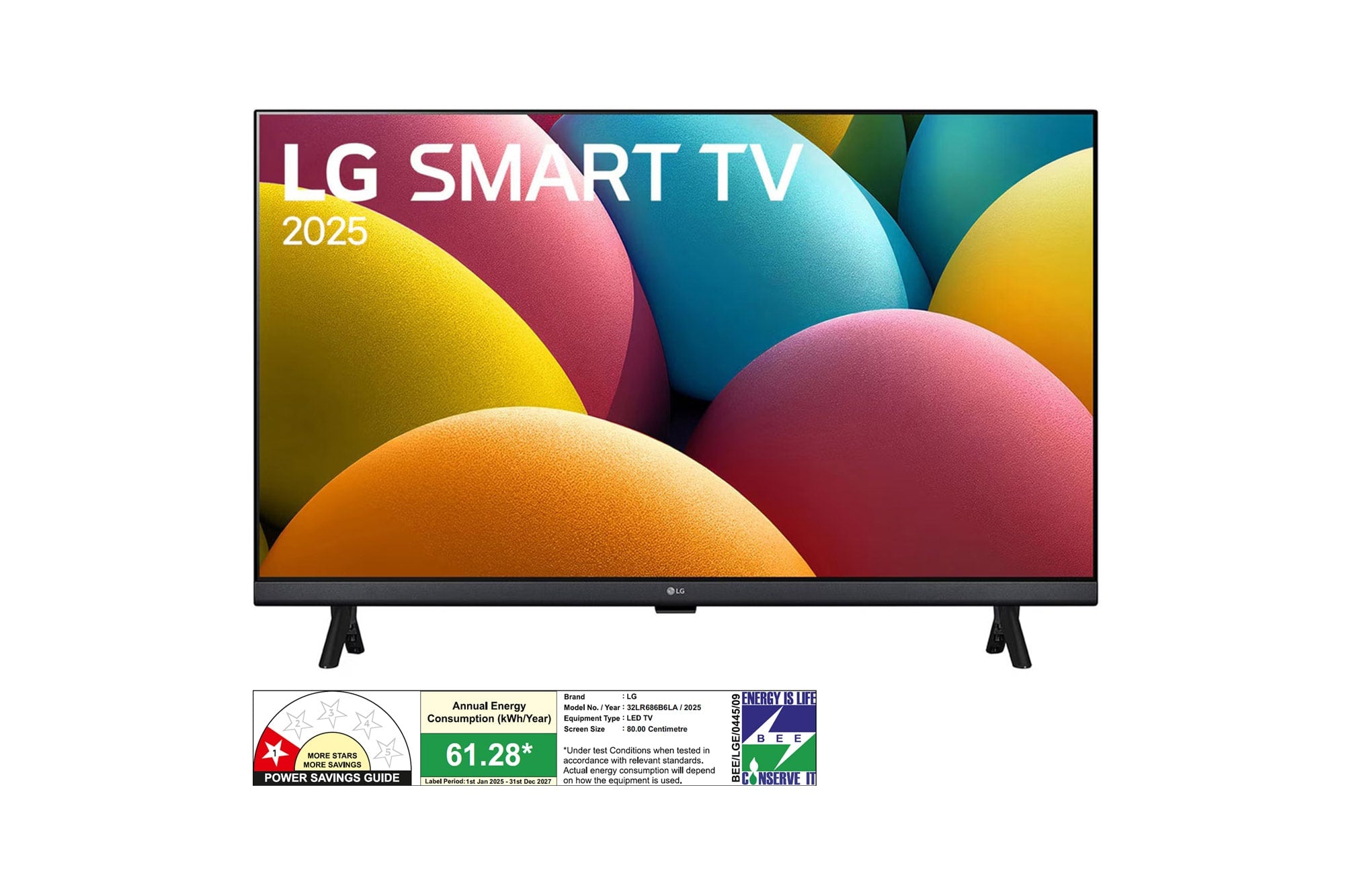 LG 80cm (32 inch) HD Smart TV with α5 AI Processor Gen6, HDR10
