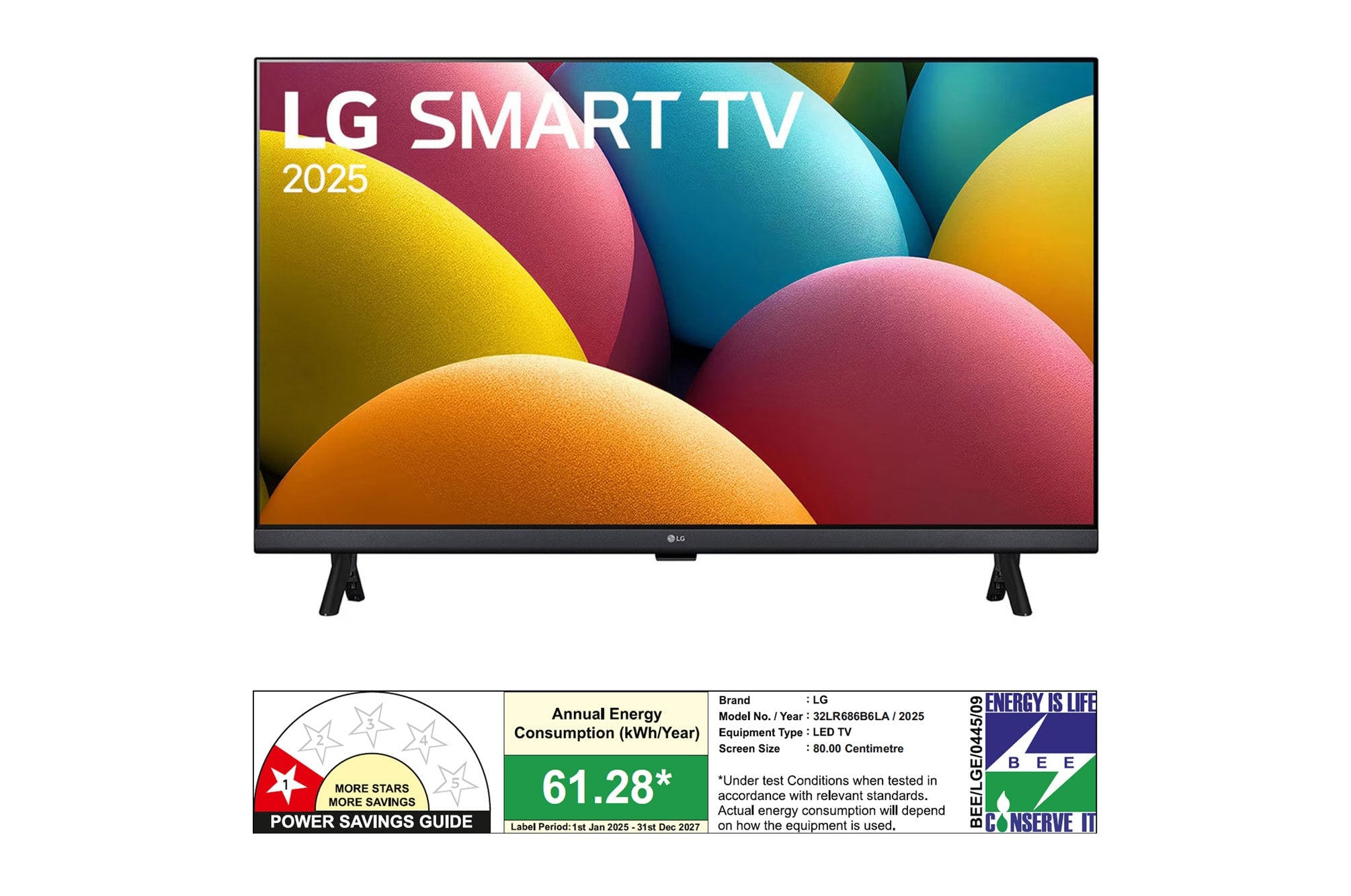 LG 80cm (32 inch) HD Smart TV with α5 AI Processor Gen6, HDR10