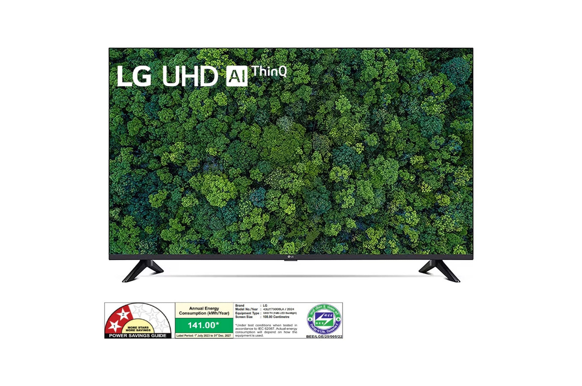 LG 43UT73006LA 4K UHD Smart TV: α5 AI Processor, Game Optimizer, Filmmaker Mode