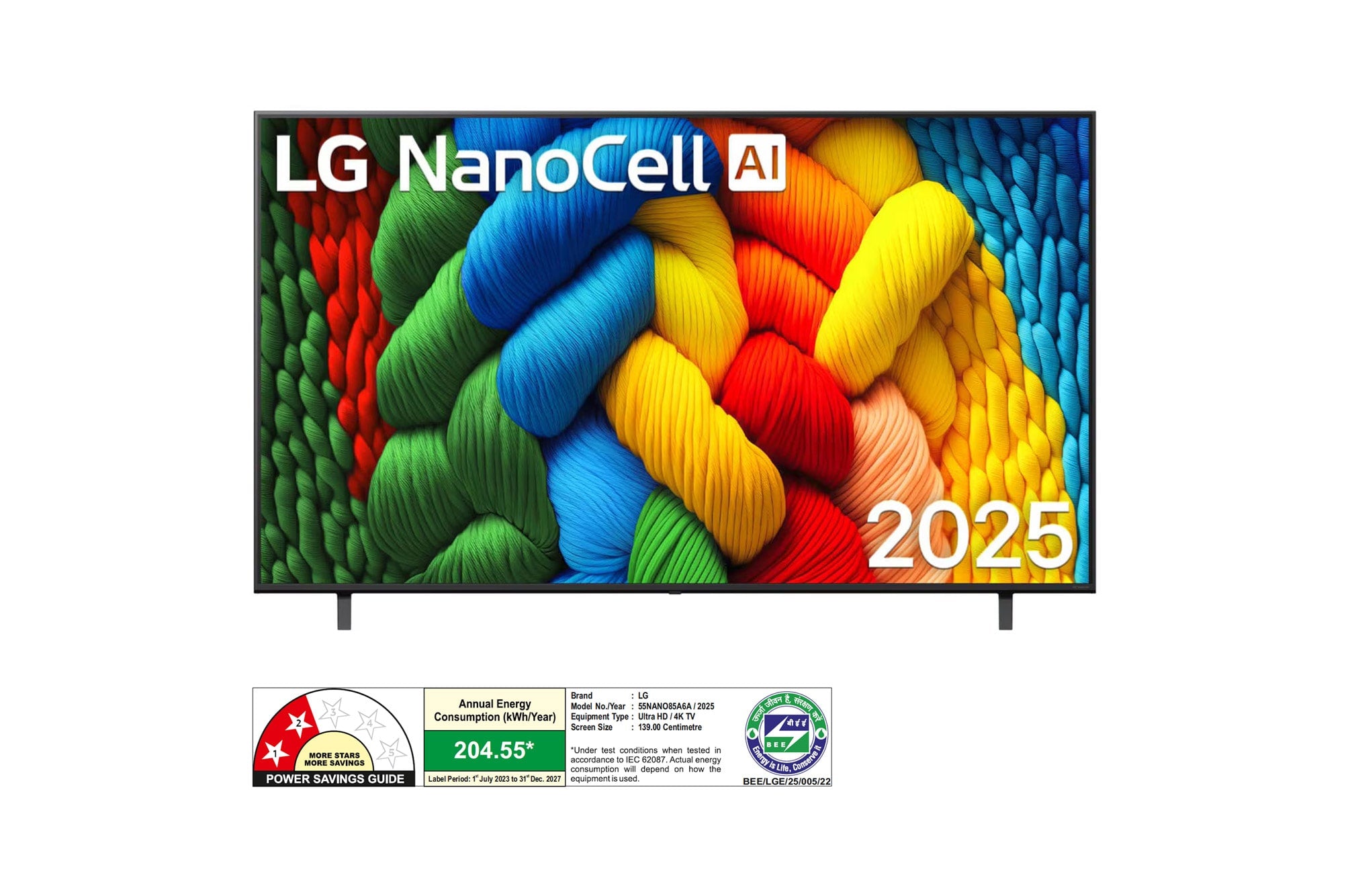 LG 55-inch NanoCell AI 4K Smart TV: Alpha 7 Gen8 Processor, Dolby Atmos