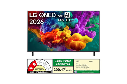 LG 55QNED85BLA - Rear Angled View