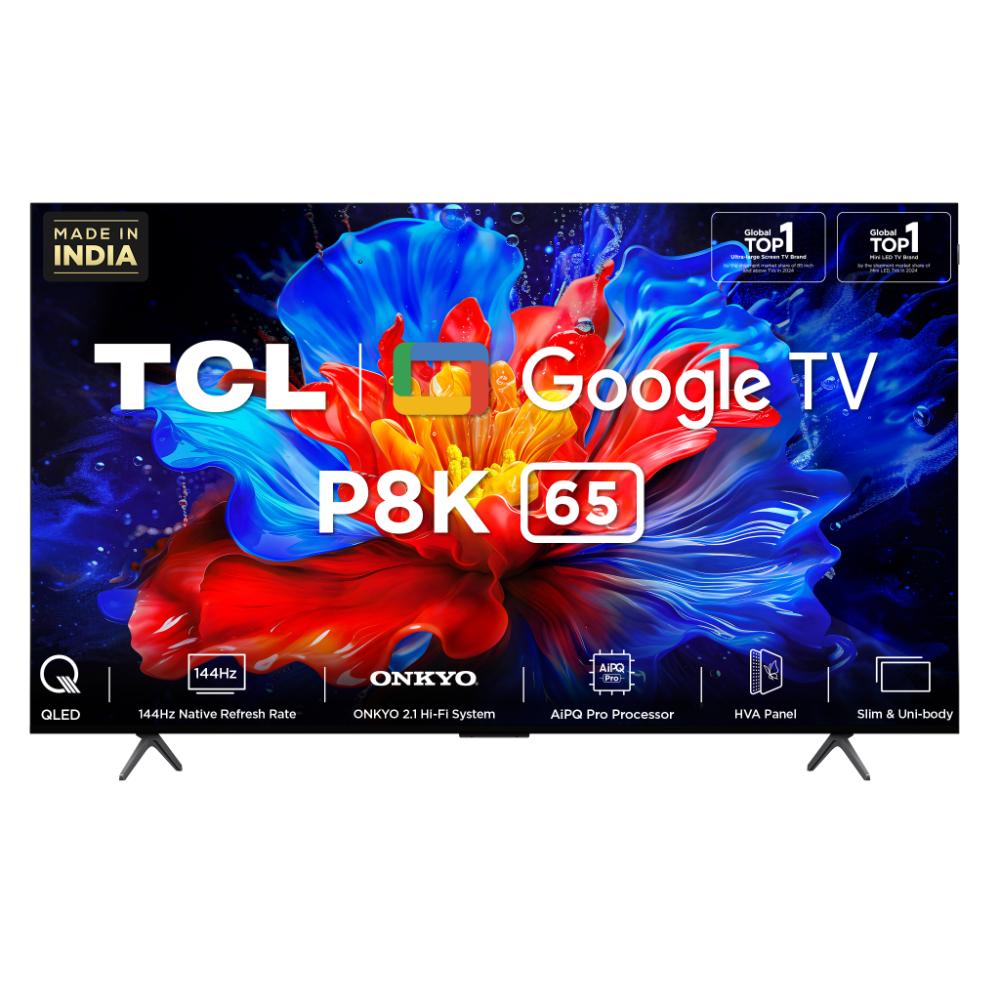 TCL 65-inch 4K QLED Google Smart TV with 120Hz Refresh Rate