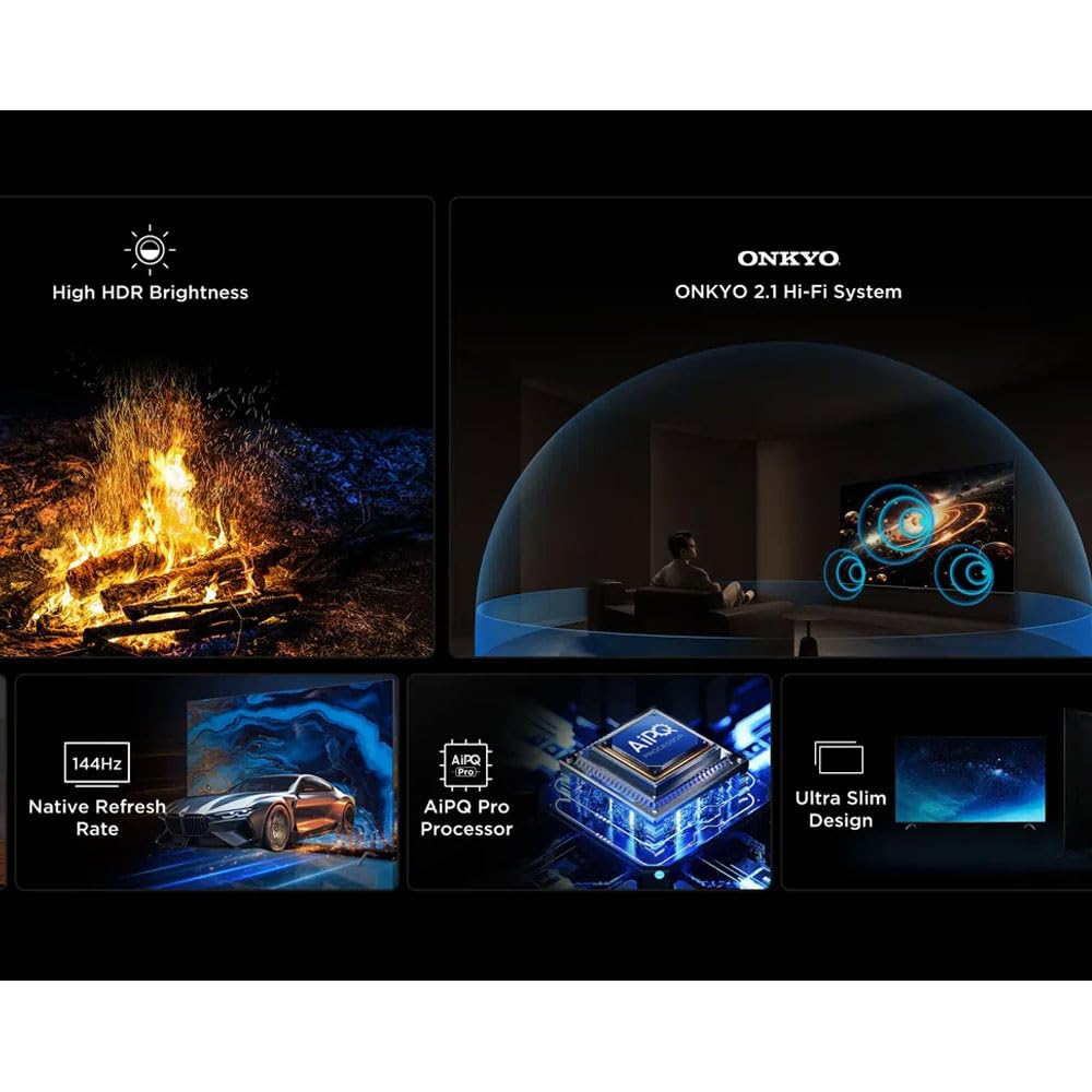 TCL 75‑Inch QLED‑MiniLED Smart TV with 144Hz ONKYO Audio
