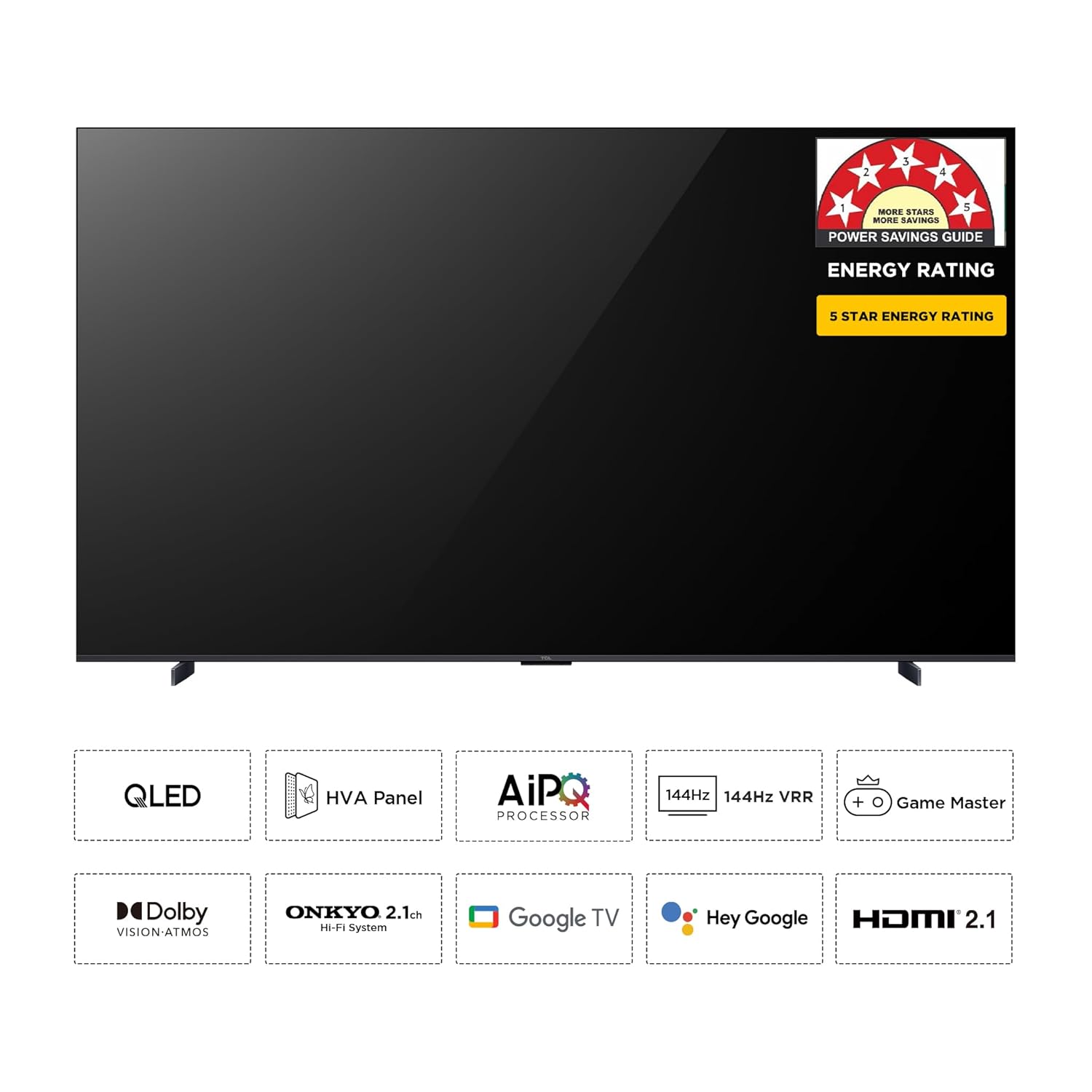 TCL 98‑Inch 4K QLED Google TV, 144Hz Refresh, 3GB RAM