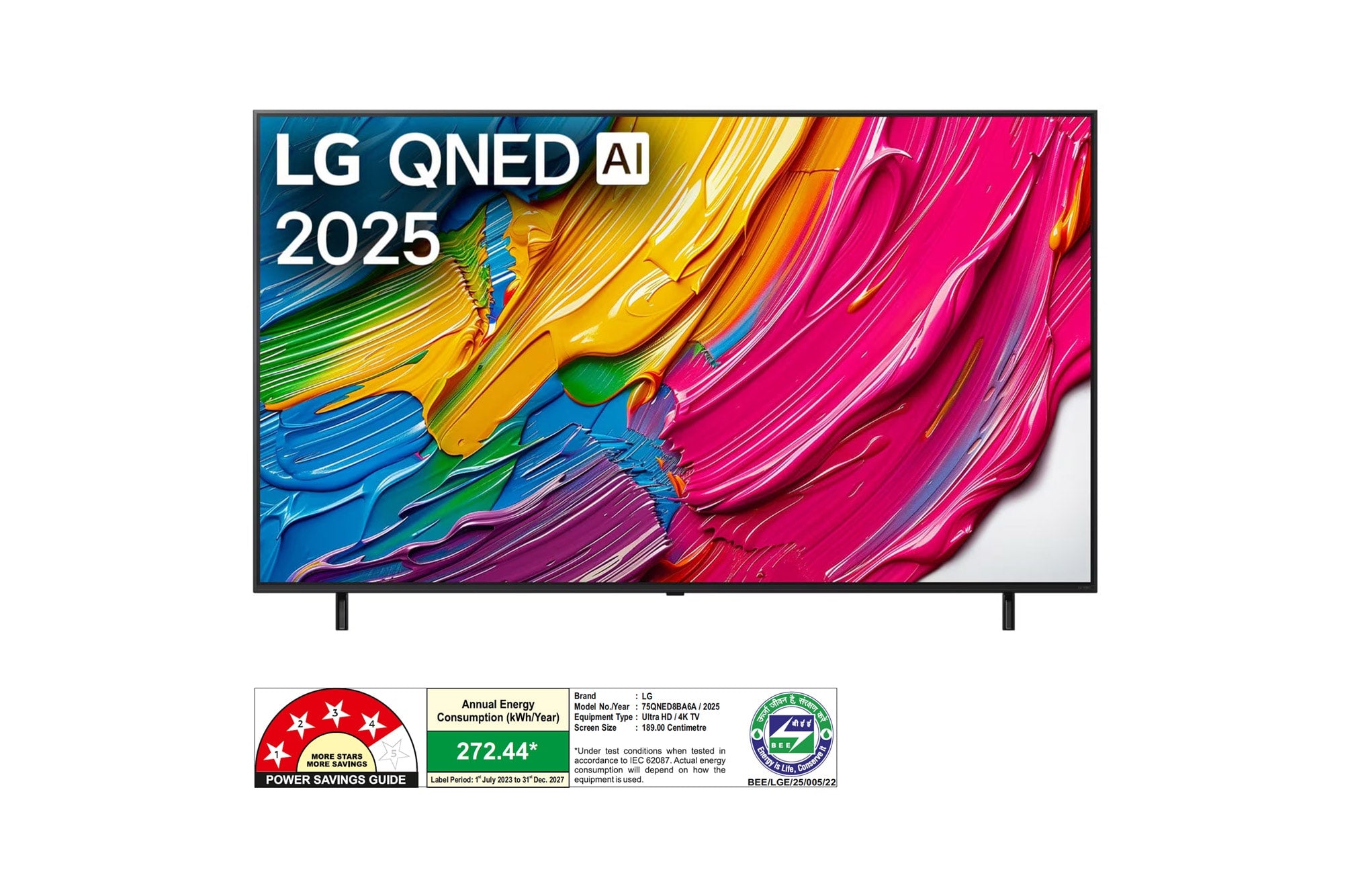 LG 75-inch QNED 8BA 4K Smart TV α7 AI Processor Gen8