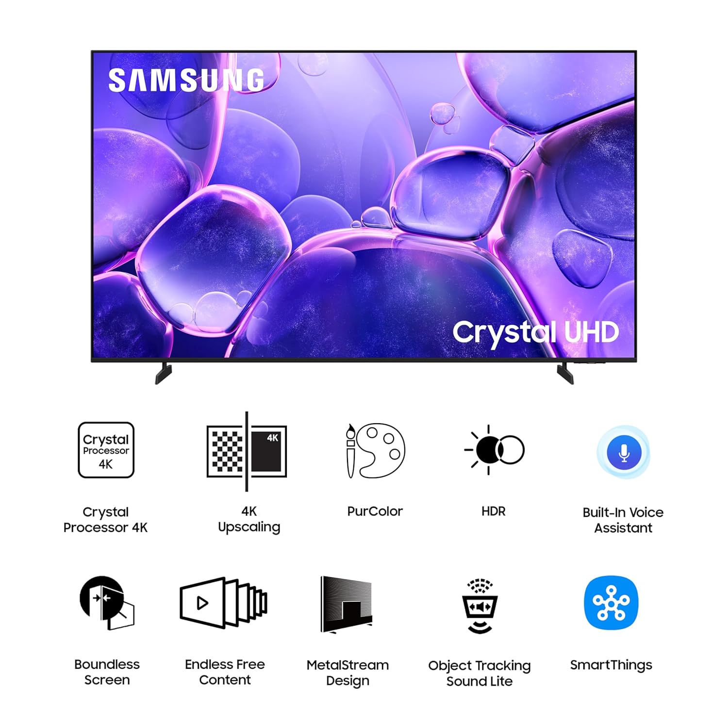 Samsung 75‑Inch Crystal 4K Ultra HD Smart LED TV Black