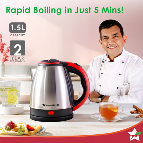 Wonderchef Essenza Electric Kettle - Rapid Boiling in Just 5 Minutes