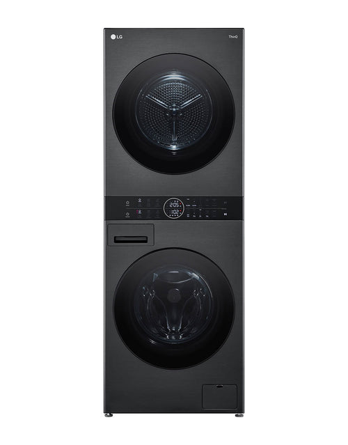 LG FWT1310PB WashTower 13kg Washer 10kg Dryer Platinum Black - Front View