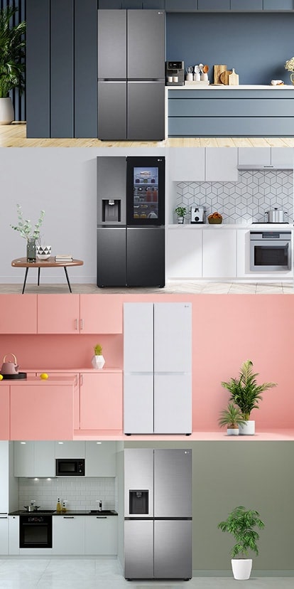 LG 650L Convertible Side-by-Side Refrigerator with Smart Inverter, Dazzle Steel