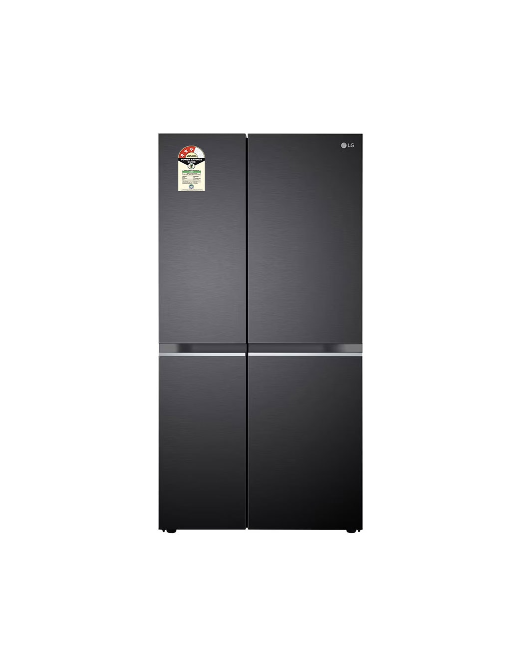 LG 650L Smart Side-by-Side Refrigerator, Convertible, Matte Black, 3 Star