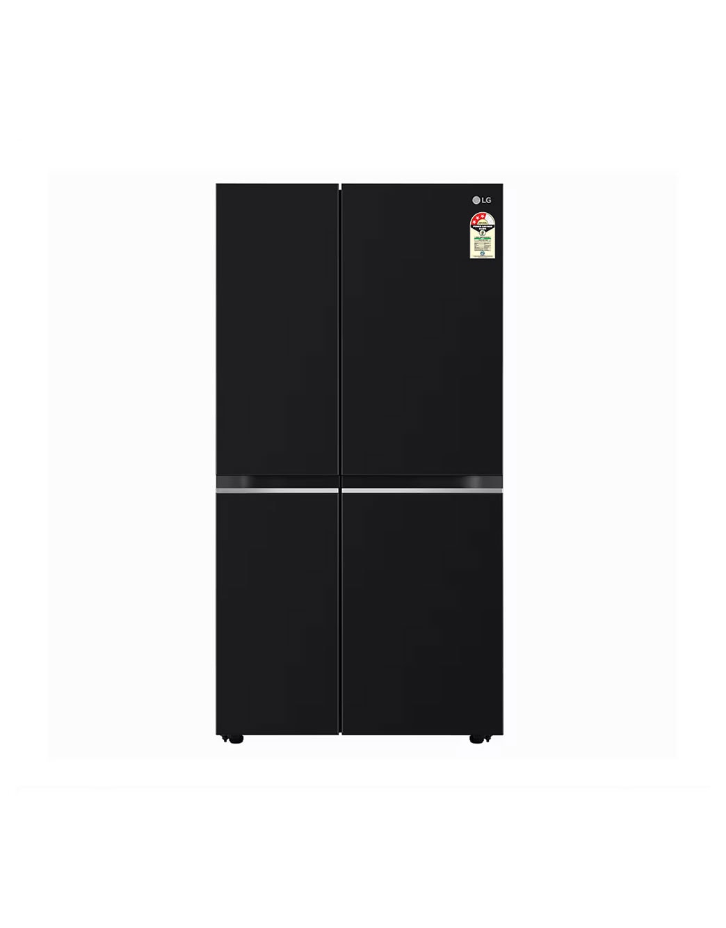 LG 650L Smart Convertible Side-by-Side Refrigerator with Inverter Compressor, Western Black
