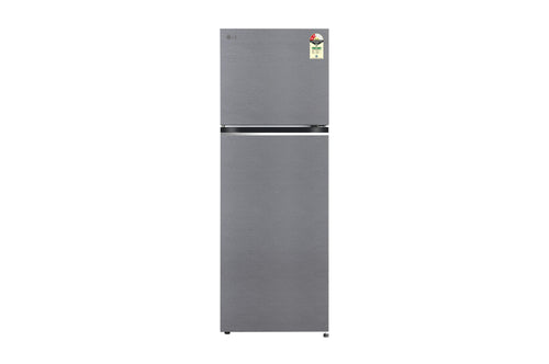 LG GLT3426SNDS 343L Double Door Refrigerator Dazzle Steel - Front View