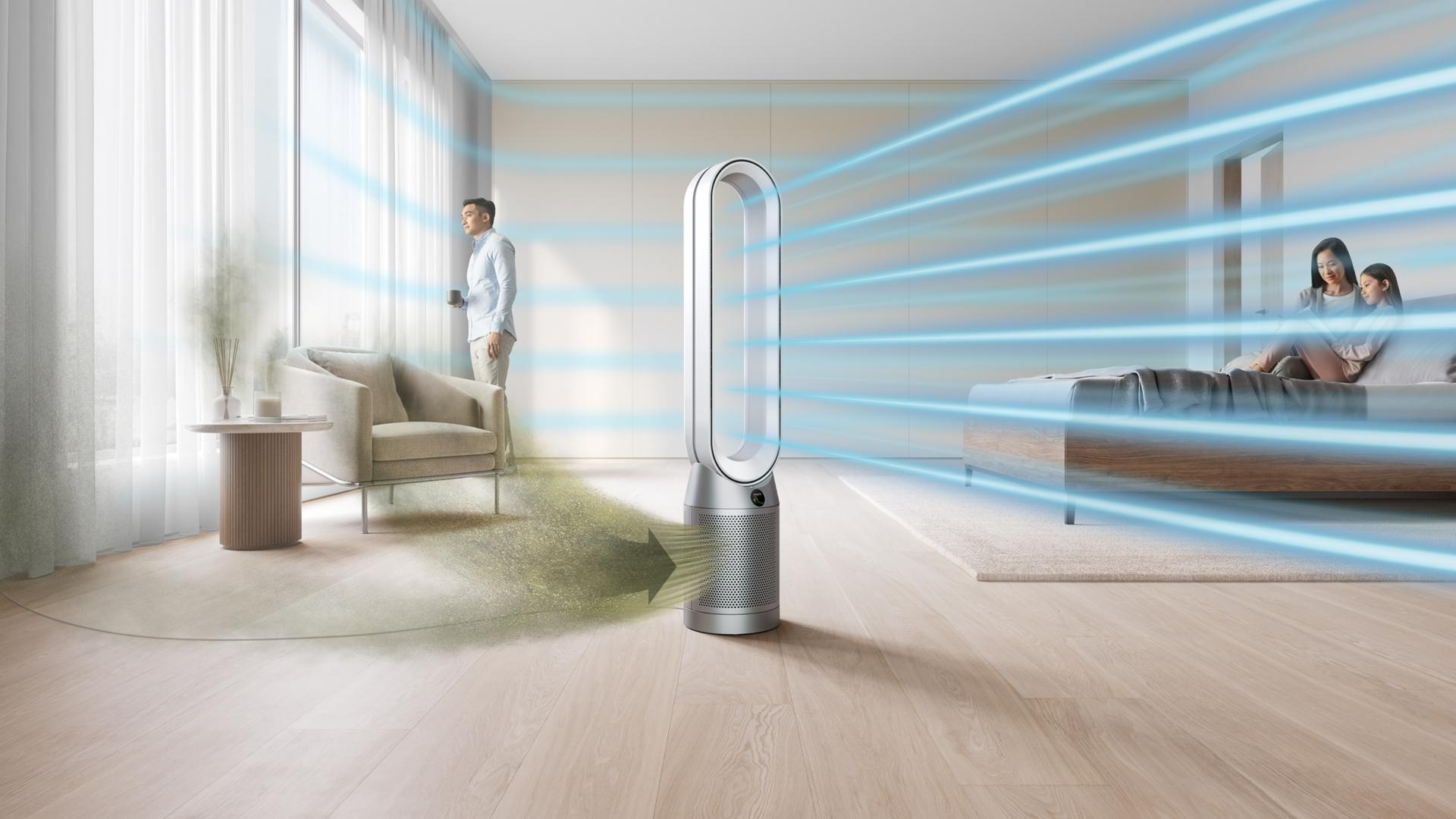 Dyson Purifier Cool TP07 Refurbished White/Silver Smart HEPA H13 Air Purifier