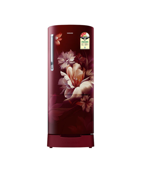 Samsung 183L 3 Star Single Door Refrigerator with Digital Inverter Compressor Midnight Blossom Red (RR20H2823RZ/NL)