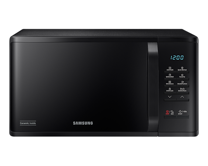 Samsung 23L Solo Microwave Oven: Quick Defrost, Ceramic Interior, Eco-Smart