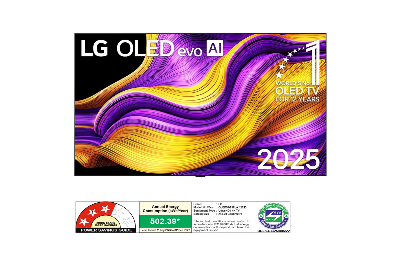 LG 97‑inch OLED Evo G5 AI 4K Smart TV