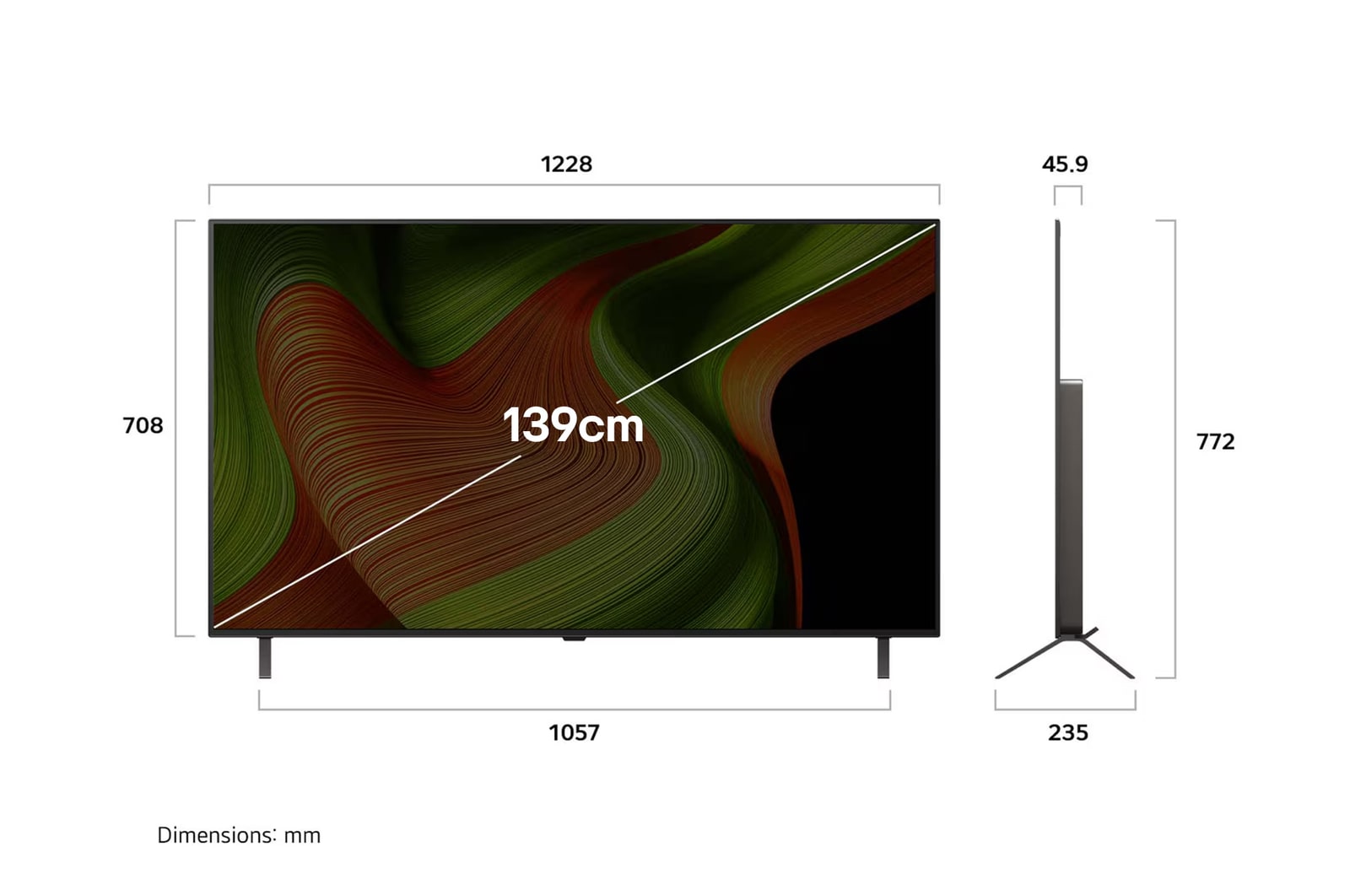 LG OLED55B56LA 55‑Inch 4K AI‑Powered Smart TV with Alpha 8