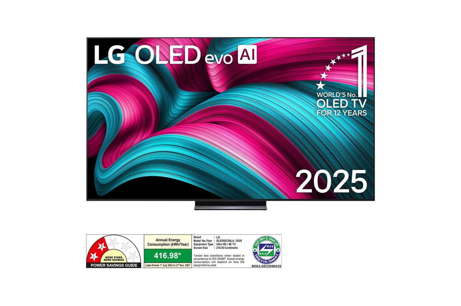 LG 83-inch OLED Evo C5 4K Smart TV α9 Gen8 AI 144Hz VRR