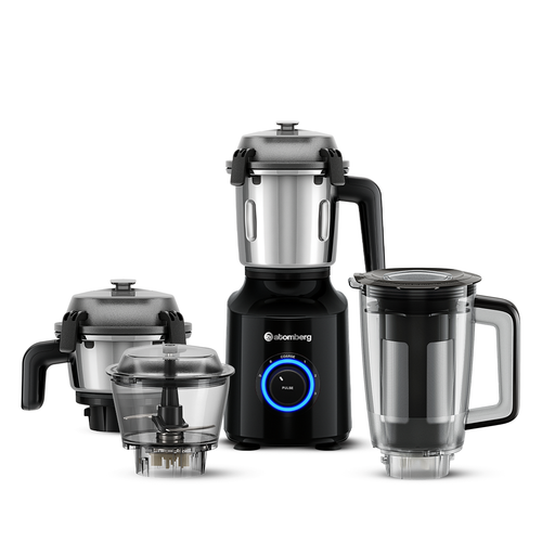 Atomberg Zenova Fresh FG1231 Juicer Mixer Grinder - Front View with All Jars