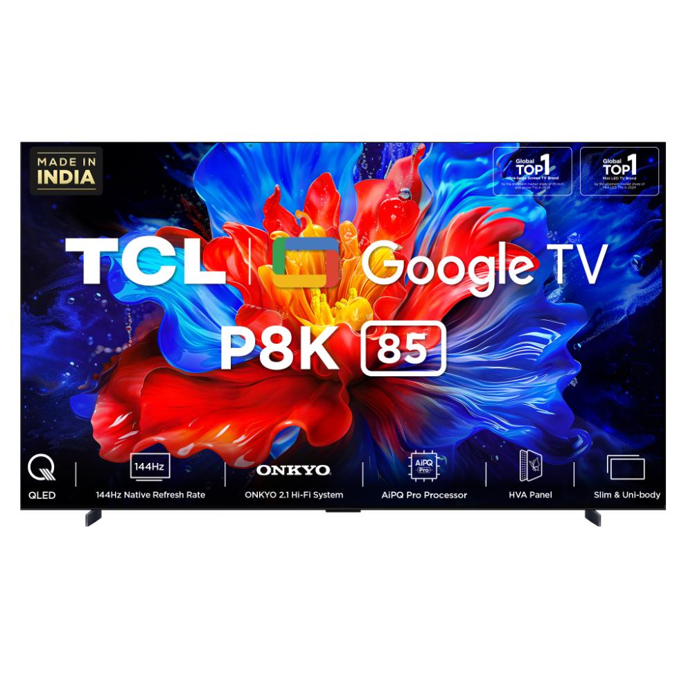 TCL 85-inch QLED 4K UHD Google TV 85P8K - 120Hz Refresh Rate : 85P8K