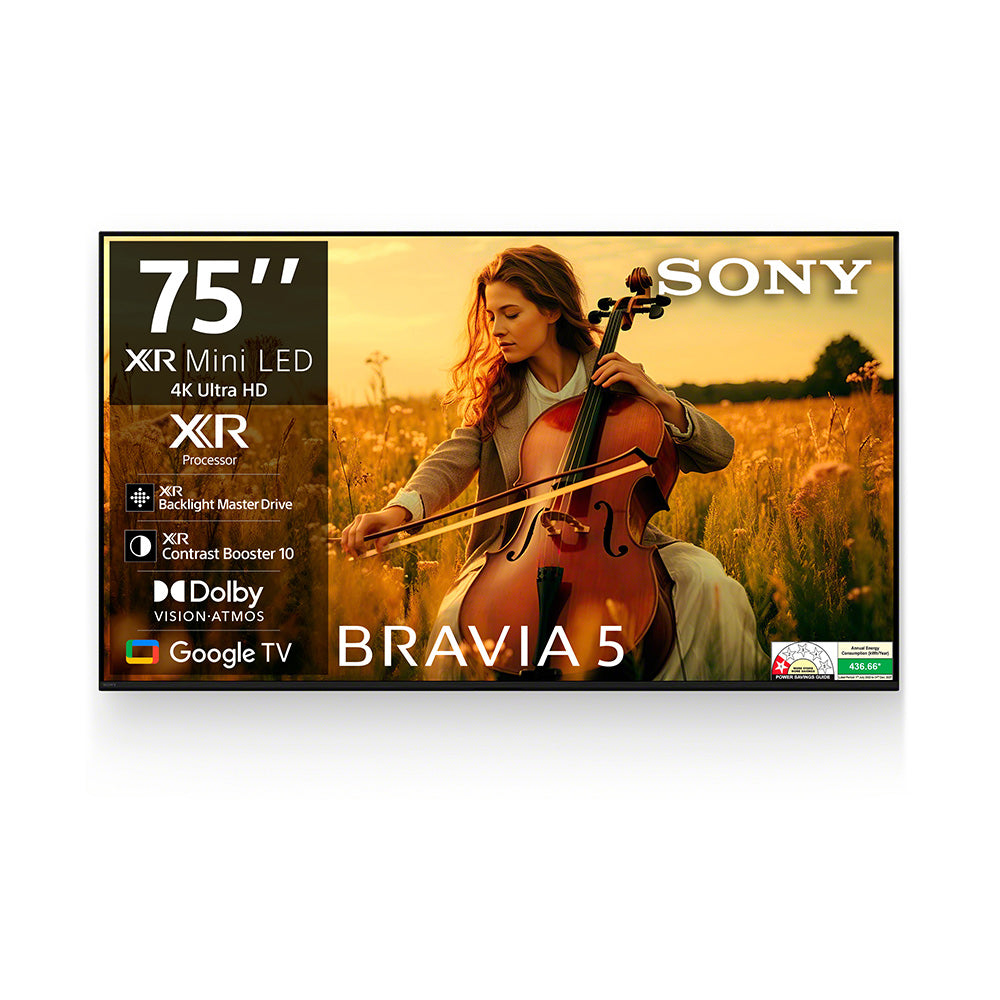 Sony K-75XR55A BRAVIA 5 75-inch Mini LED TV - Front View