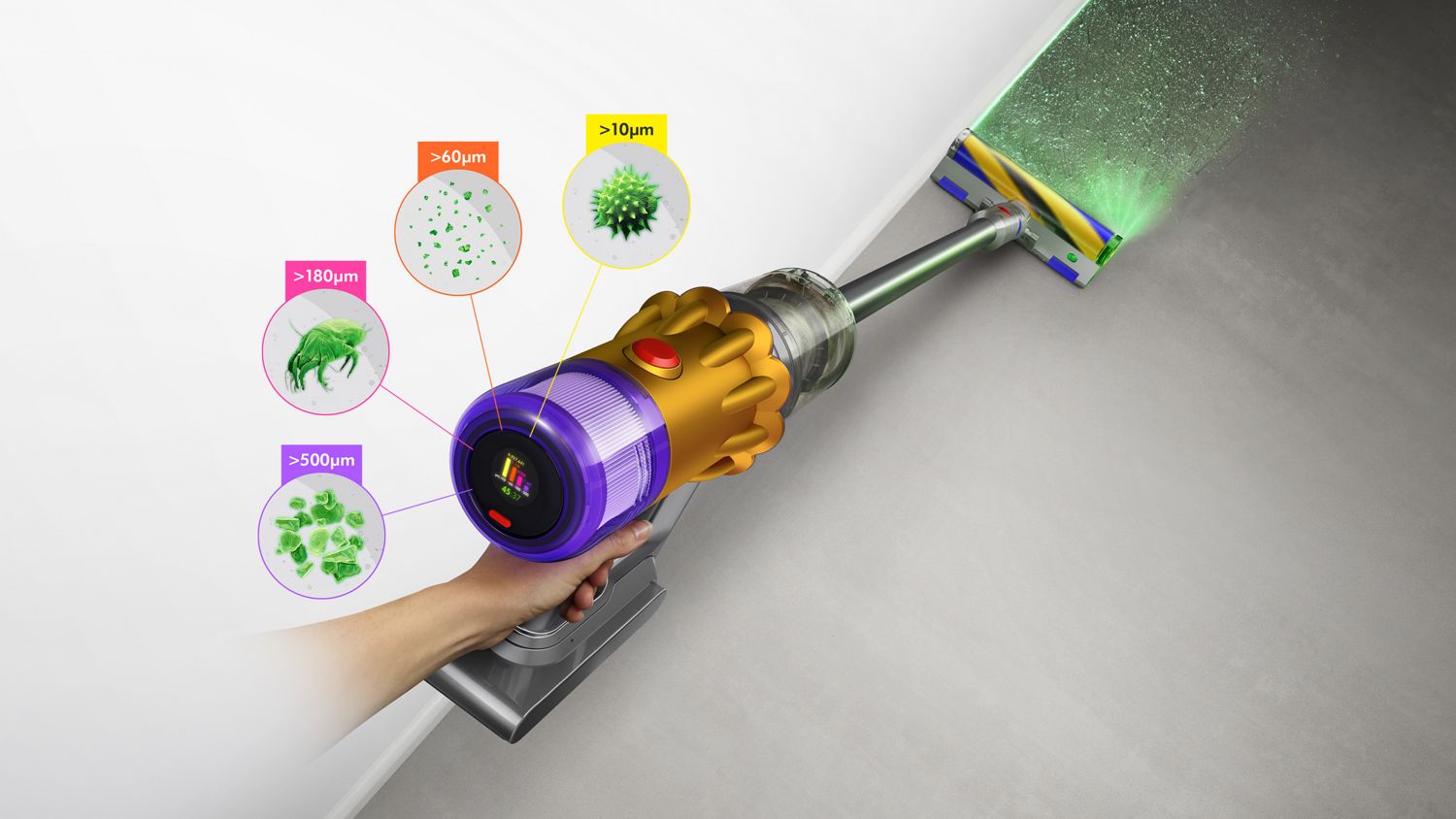Dyson V12 Detect Slim Absolute Cord-Free Vacuum Cleaner with Laser Dus