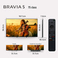 Sony K-75XR55A - 75 Inch Dimensions Diagram