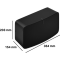 Sonos High-Fidelity Wireless Speaker with 6 Class-D Amplifiers WiFi Ethernet 3.5mm Line-In and AirPlay 2 (Five)