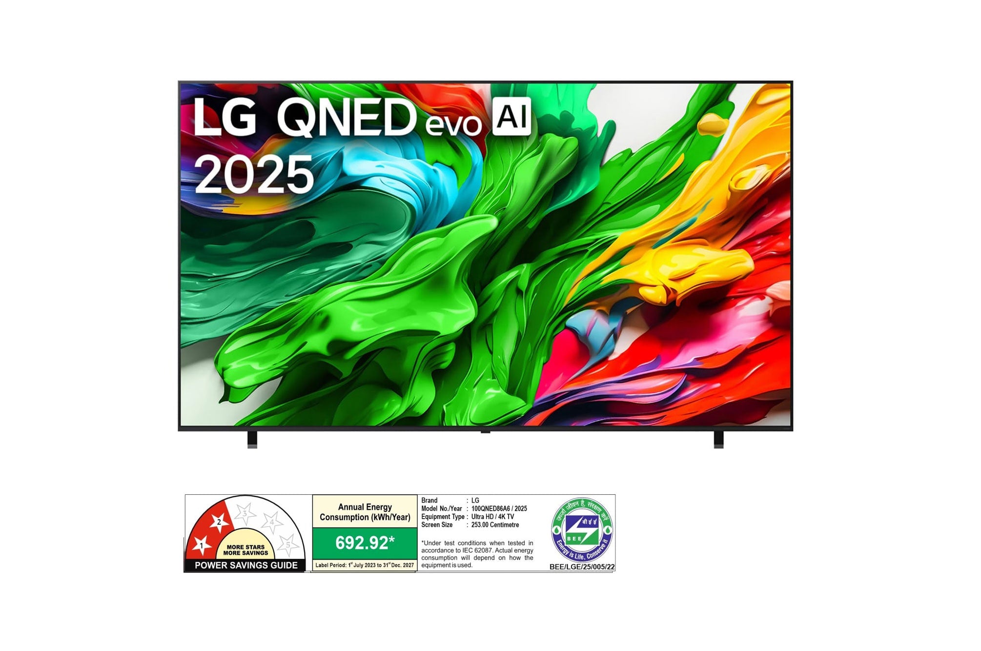 LG 100-inch QNED evo AI MiniLED 4K Smart TV 2025