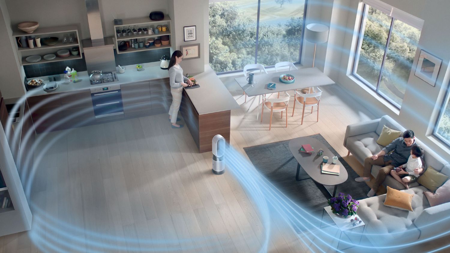 Dyson Purifier Hot+Cool Gen1 White/White: HEPA Air Purifier, Heater & Cooler