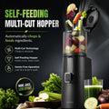 Hurom H400 Slow Juicer Matte Black - Side View