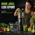 Hurom H400 Slow Juicer Matte Black - Angled View