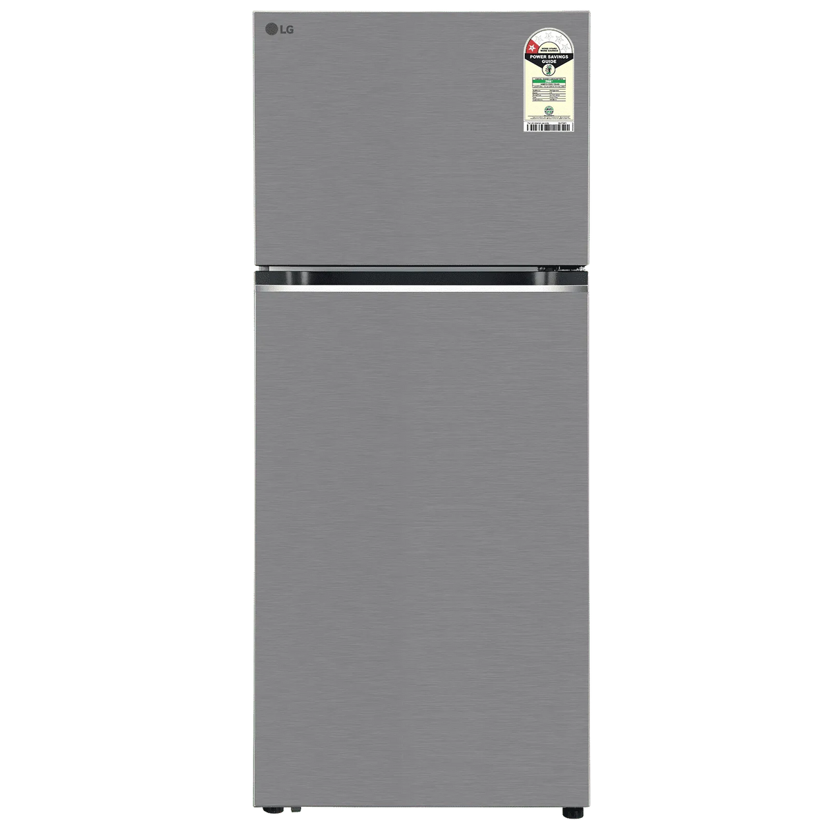 LG GLT3816NFDS 380L Frost Free Double Door Refrigerator Dazzle Steel - Side View