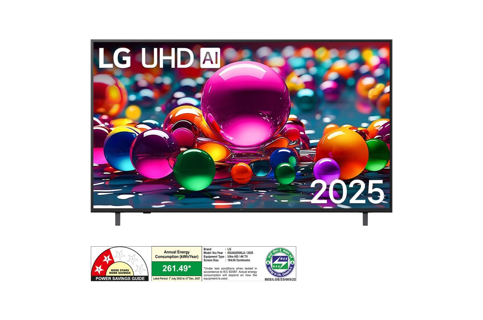 LG 65" 4K AI TV with α7 Processor, Dolby Atmos