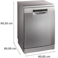 Bosch Series 6 15 Place Settings Free-Standing Dishwasher Silver Inox SMS6HMI00I - View 4