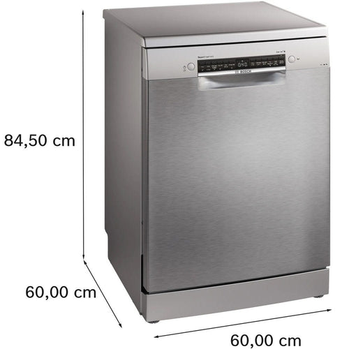 Bosch Series 6 15 Place Settings Free-Standing Dishwasher Silver Inox SMS6HMI00I - View 4