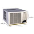 O General 1.2 Ton 2 Star Fixed Speed Window AC with Hyper Tropical Design 52°C + Super Wave Technology + Wide Airflow (AFGB14BBAA-B)