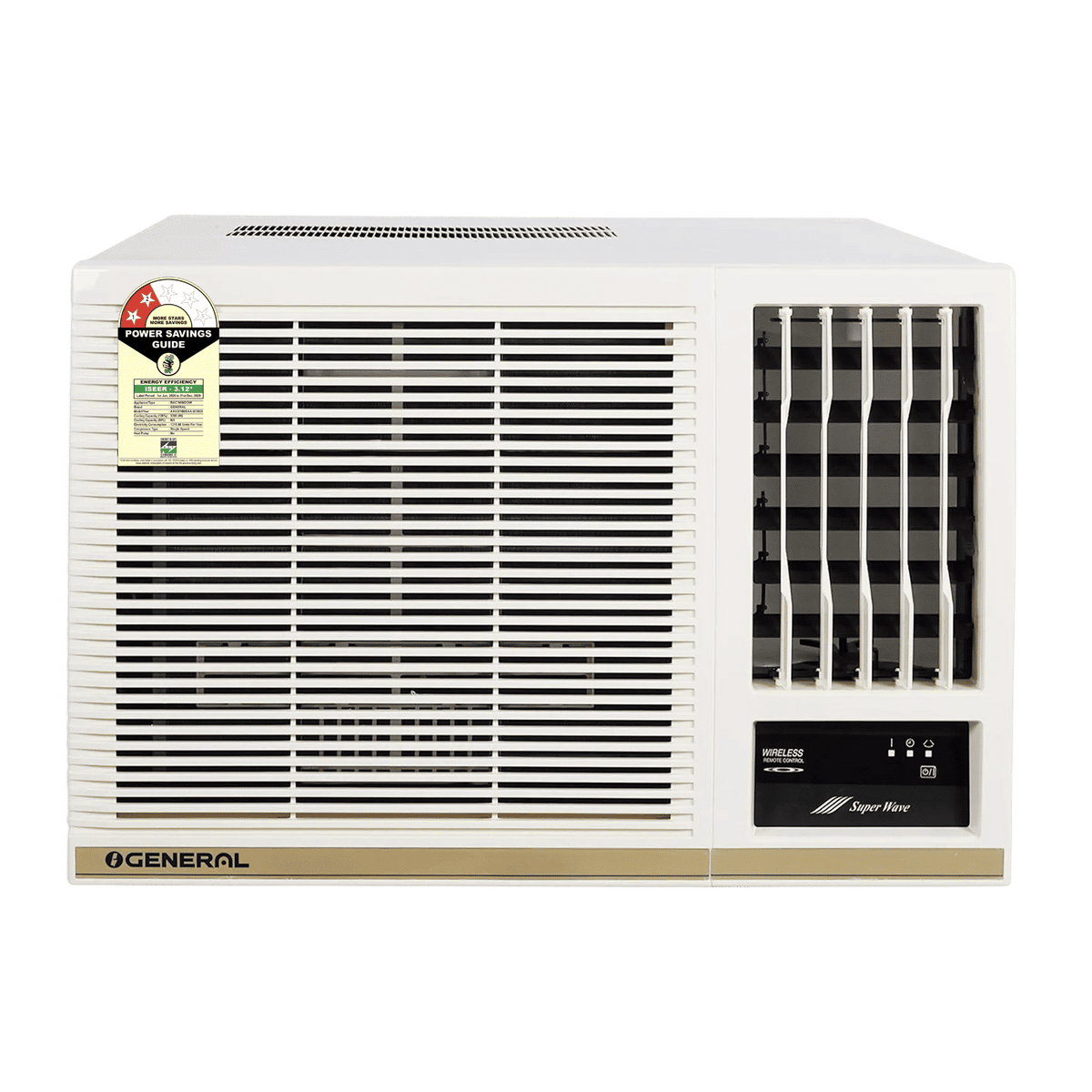 O General 1.5 Ton 2 Star Fixed Speed Window AC with Hyper Tropical Design 52°C + Super Wave Technology + Wide Airflow (AXGB18BBAA-B)