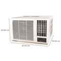 O General 1.5 Ton 2 Star Fixed Speed Window AC with Hyper Tropical Design 52°C + Super Wave Technology + Wide Airflow (AXGB18BBAA-B)