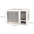 O General 1.8 Ton 2 Star Fixed Speed Window AC with Hyper Tropical Design 52°C + Super Wave Technology + Wide Airflow (AXGB22BBAA-B)