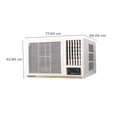 O General 1.5 Ton 4 Star Inverter Window AC with Hyper Tropical Design 52°C + Super Wave Technology + Wide Airflow (AXGB18CHAA-B)