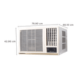O General 1.8 Ton 4 Star Inverter Window AC with Hyper Tropical Design 52°C + Super Wave Technology + Wide Airflow (AXGB22CHAA-B)