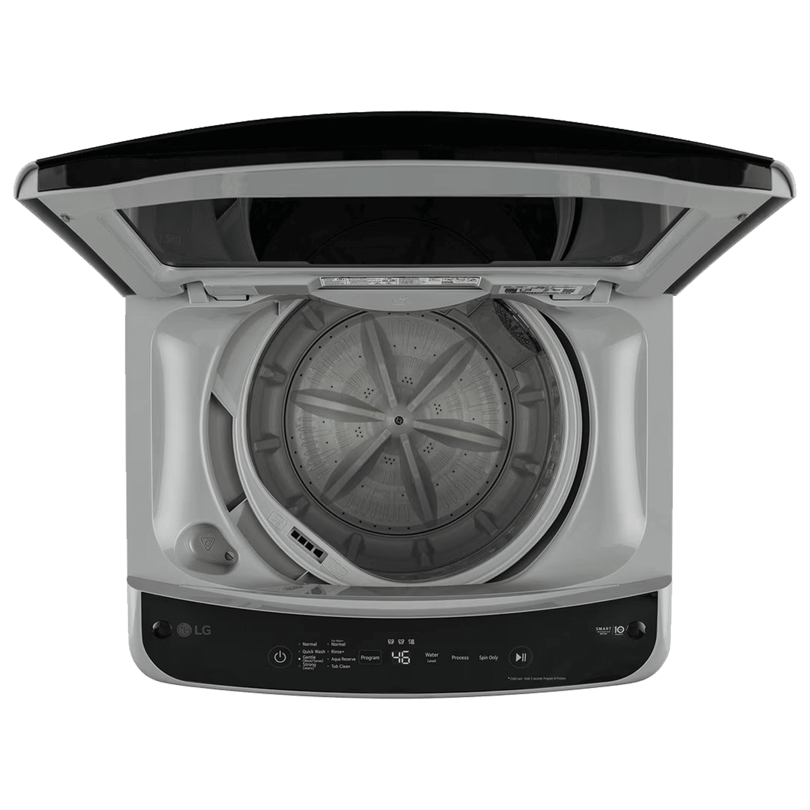 LG 7.5kg 5 Star Smart Inverter Fully Automatic Top Load Washer, Silver