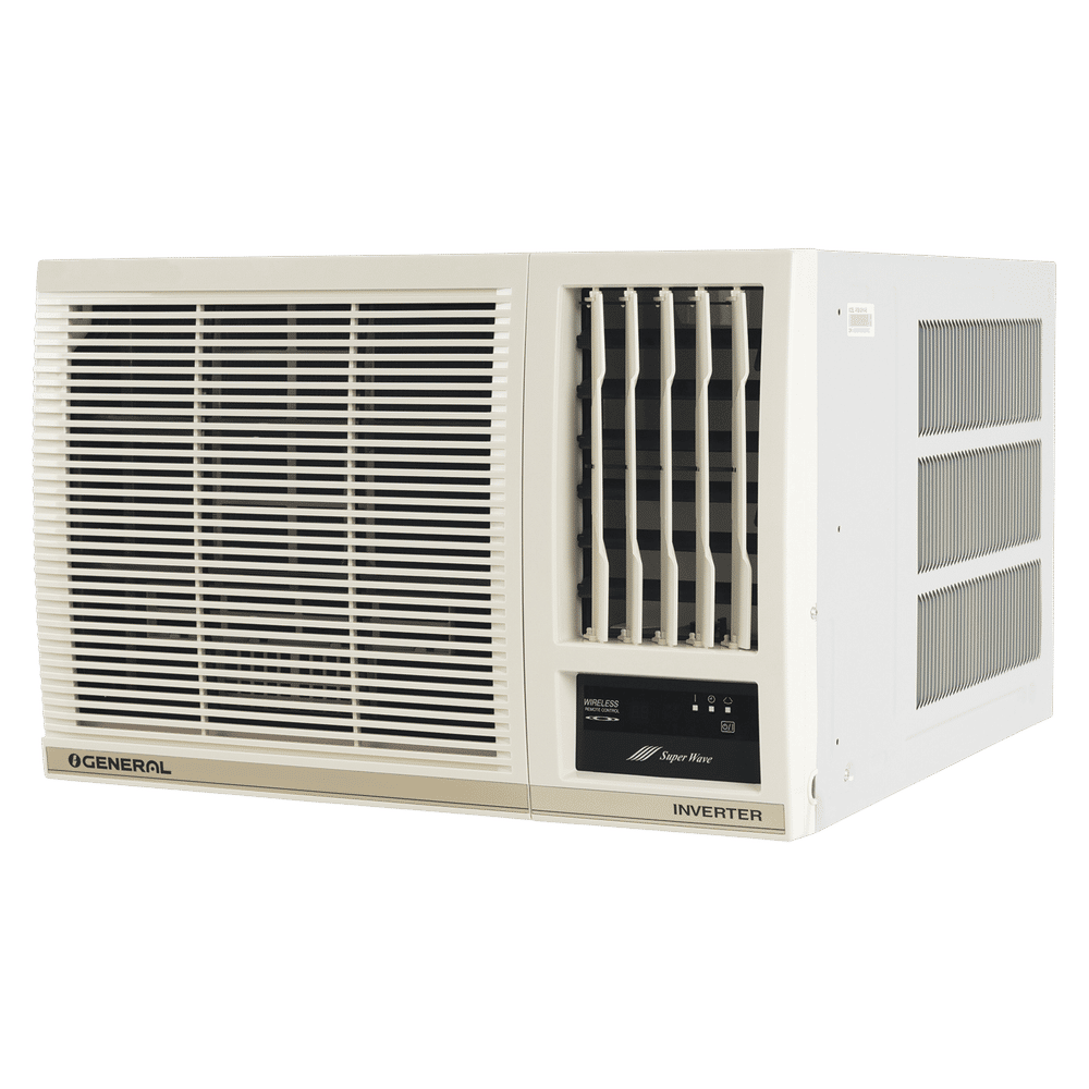 O General 1.8 Ton 4 Star Inverter Window AC with Hyper Tropical Design 52°C + Super Wave Technology + Wide Airflow (AXGB22CHAA-B)