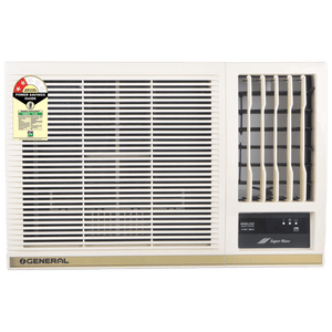 O General 0.8 Ton 2 Star Fixed Speed Window AC with Hyper Tropical Design 52°C + Super Wave Technology + Wide Airflow (AMGB09BBWA-B)